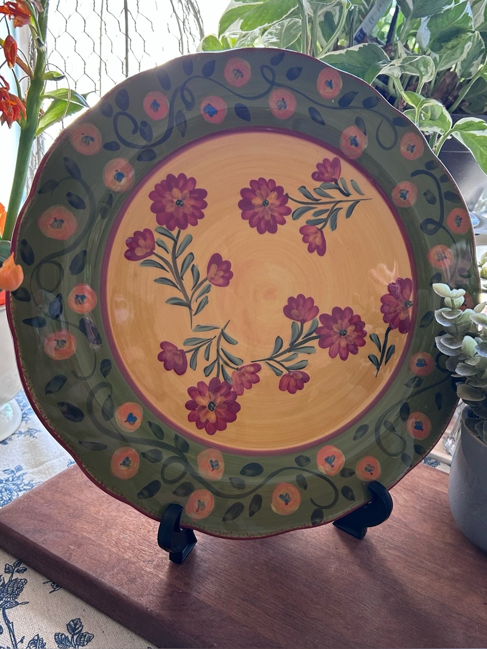 🟡CERTIFIED INTERNATIONAL • Provence “California Garden” Dinner Plate (11”)